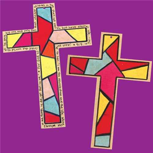 ‘Stained Glass’ Wooden Cross