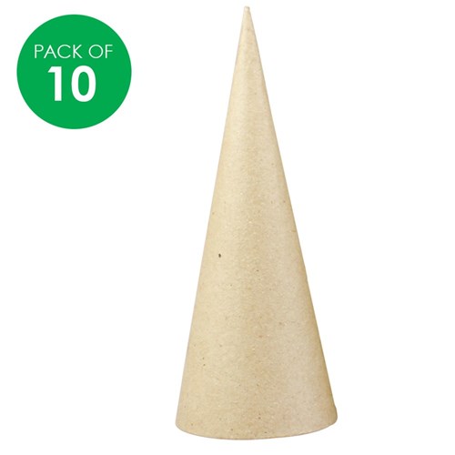Papier Mache Cones - Pack of 10