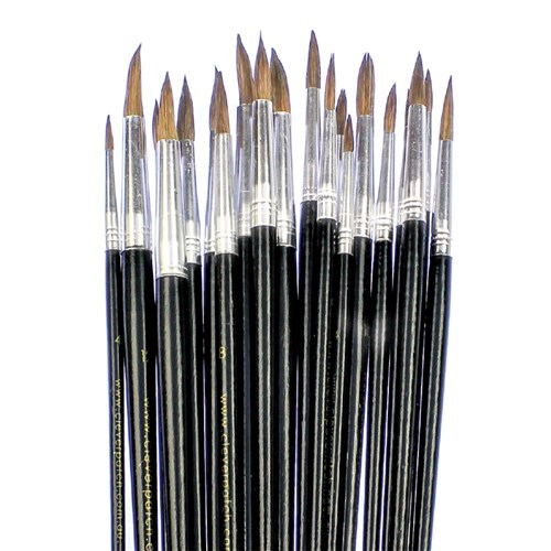Watercolour Paint Brushes - Assorted - Pack of 20