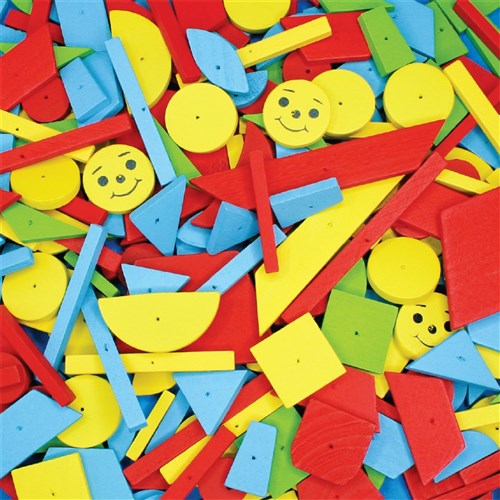 Tap A Shape Wooden Shapes - Pack of 150