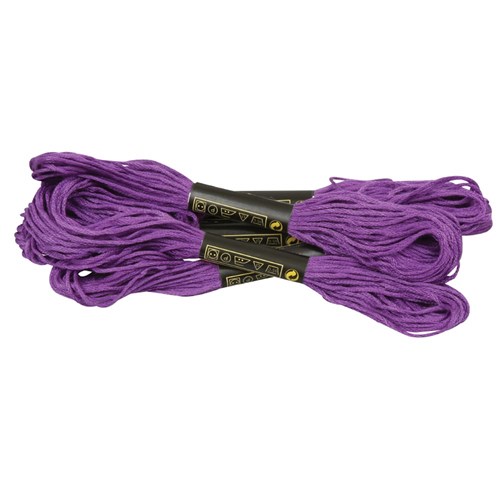 Embroidery Thread - Purple - Pack of 6