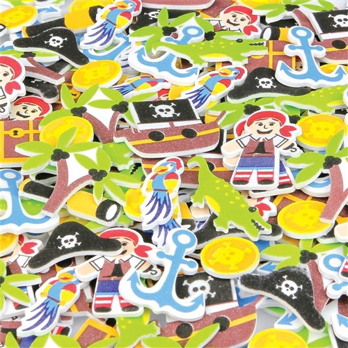 Foam Pirate Stickers - Pack of 120