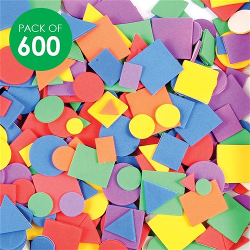 Foam Geometric Stickers - Pack of 600