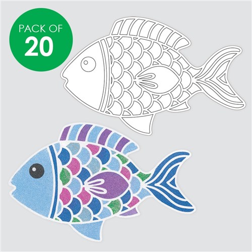 Giant Fish Sand Art Shapes - Pack of 20
