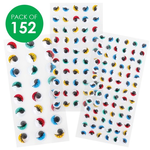 Adhesive Wiggle Eyes - Coloured - Pack of 152