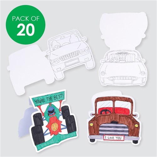 Cardboard Car Greeting Cards - Pack of 20
