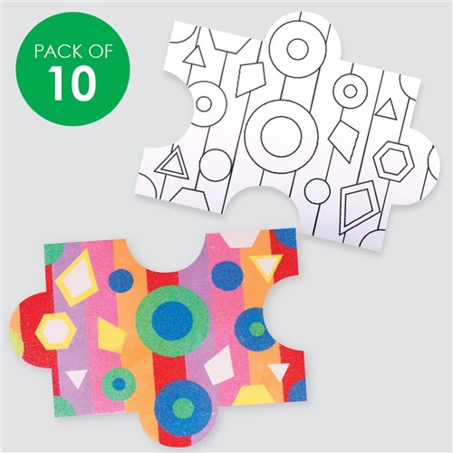 Collaboration Puzzle Sand Art Shapes - Pack of 10
