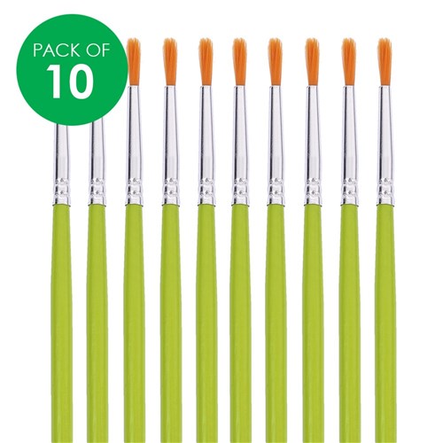 Taklon Paint Brushes - Size 0 - Pack of 10