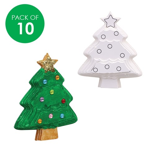 3D Cardboard Puzzles - Christmas Tree - Pack of 10