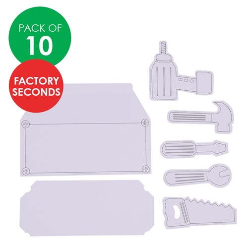 FACTORY SECONDS Cardboard Tool Boxes & Tools - Pack of 10