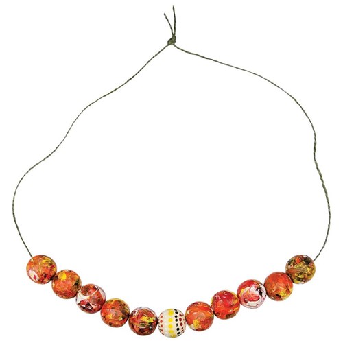 Paint Rolled Bead Necklace